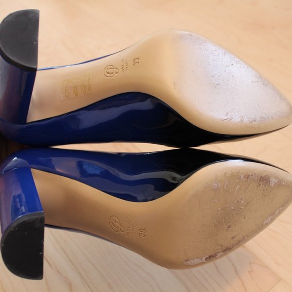 M. Gemi The Lustro 90mm Black & Blue Ombre Heels - Picture 7 of 9